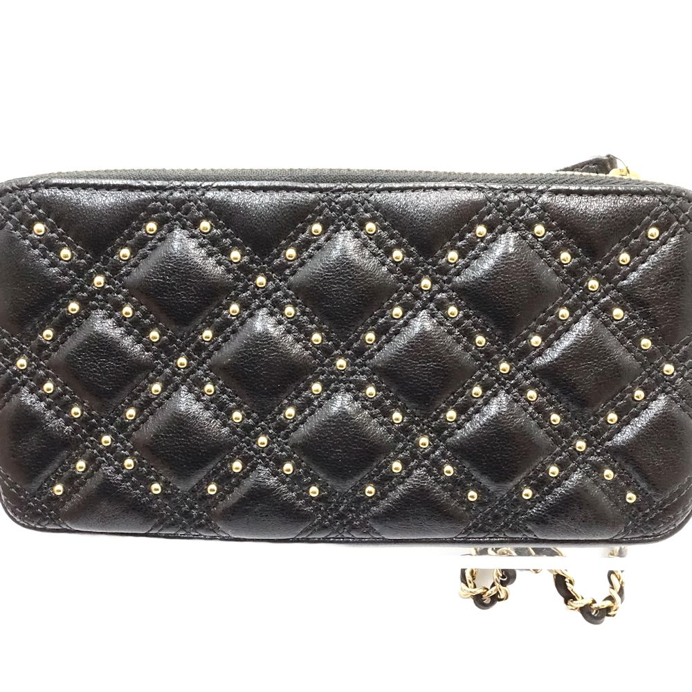 Chanel Lambskin Chain Wallet Studs Black