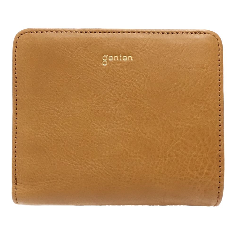 Genten Compact PVC Wallet Brown