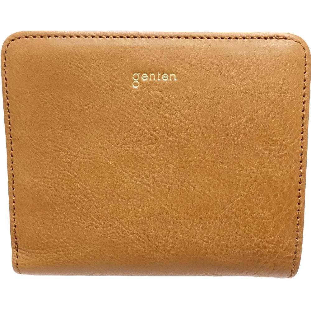 Genten Compact PVC Wallet Brown