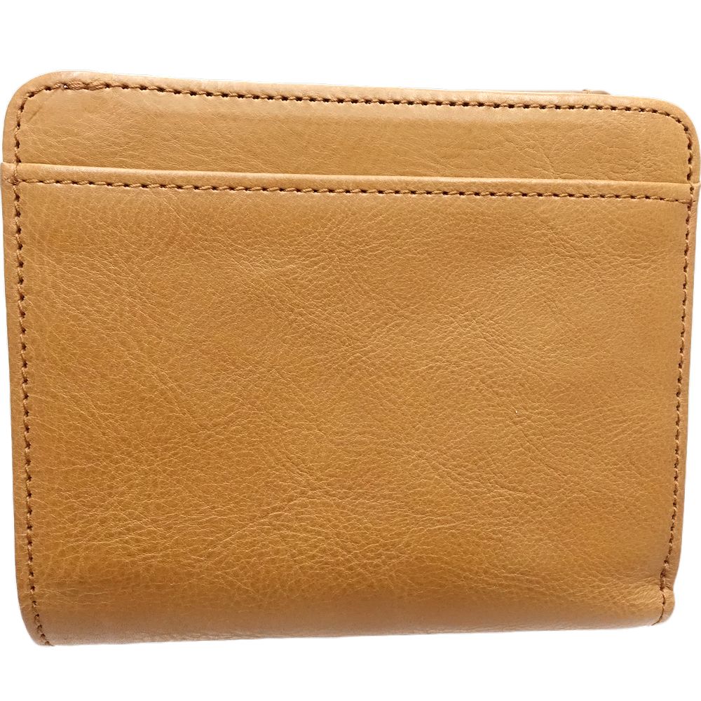 Genten Compact PVC Wallet Brown