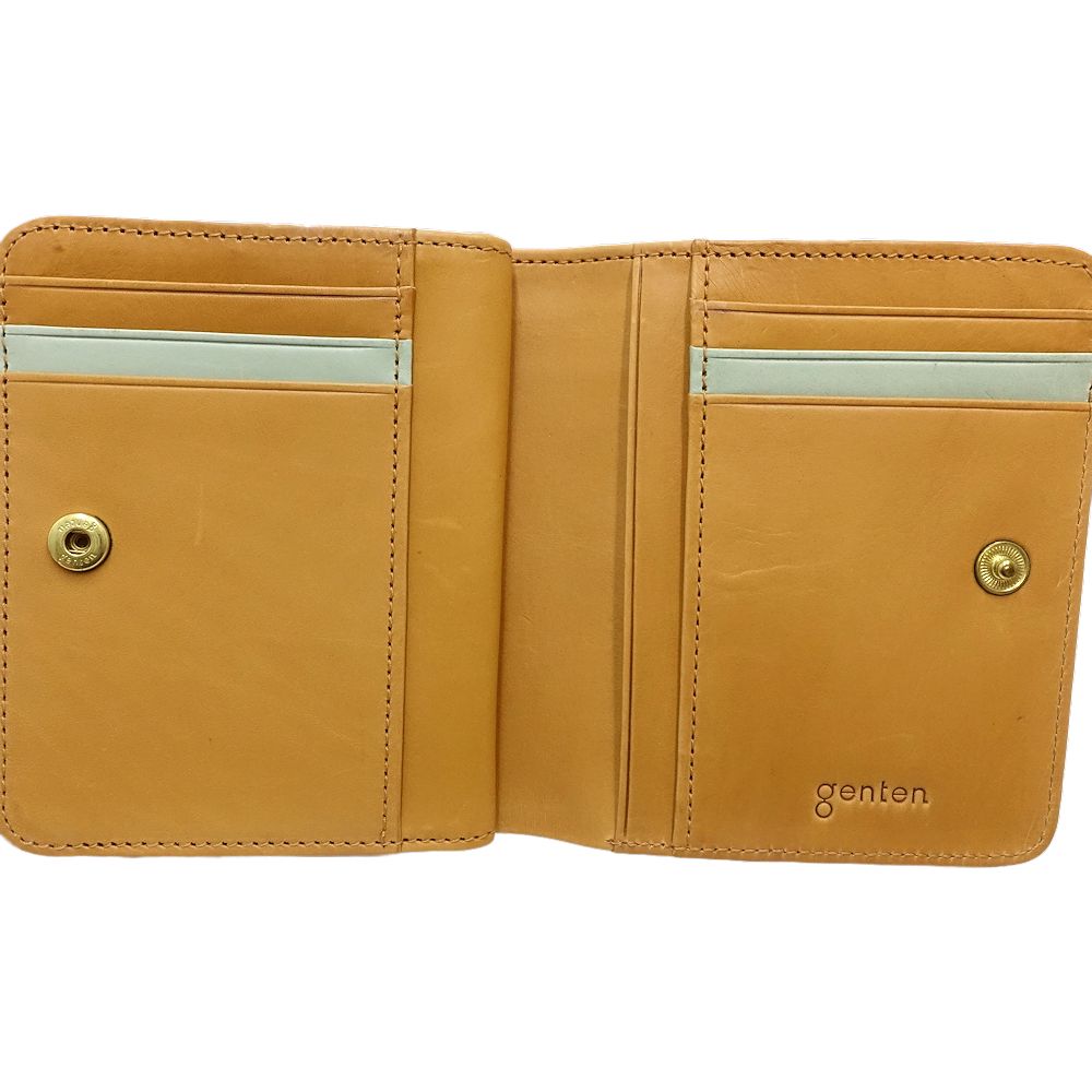 Genten Compact PVC Wallet Brown