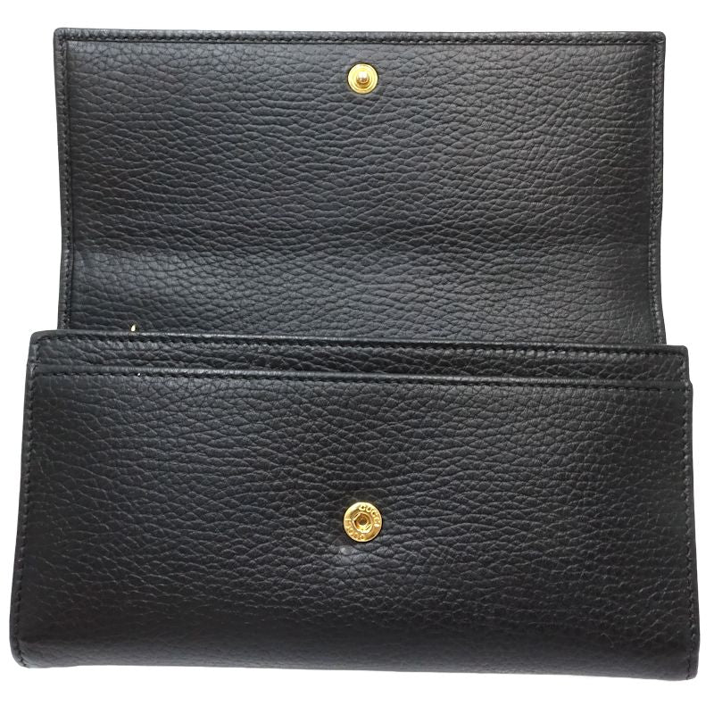 Gucci Leather Double G Continental Wallet