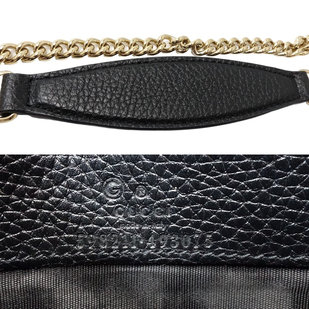 Gucci Leather Wallet Chain Soho Interlocking G