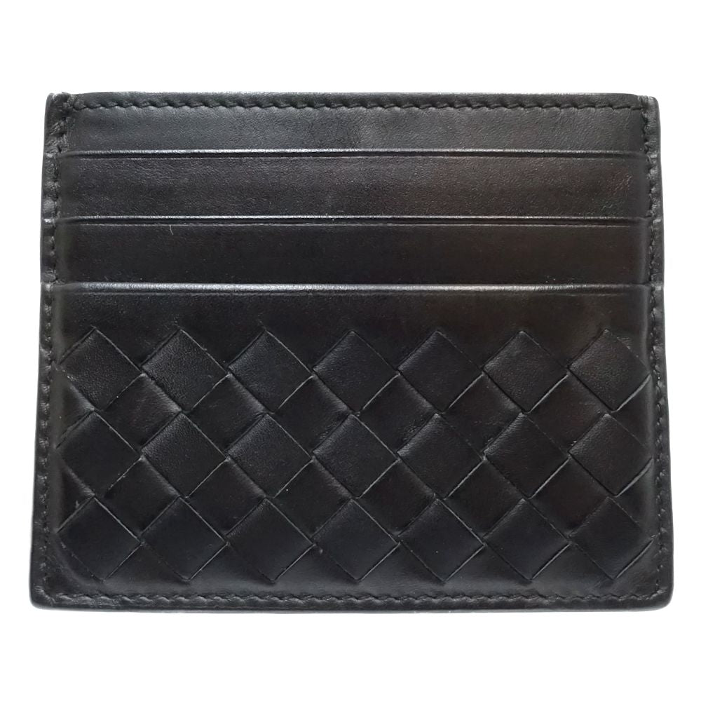 Bottega Veneta Leather Card Case Black