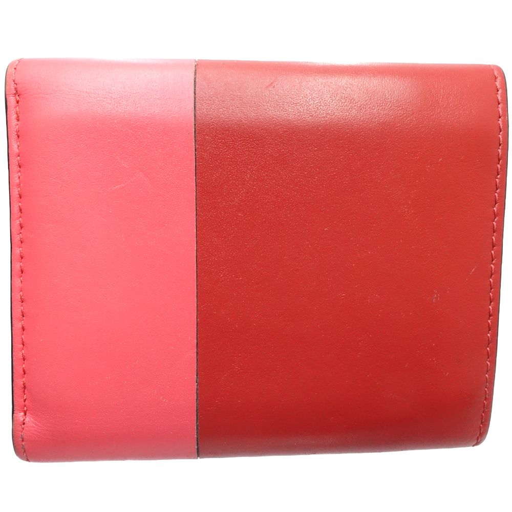 Loewe Leather Trifold Wallet Red Pink