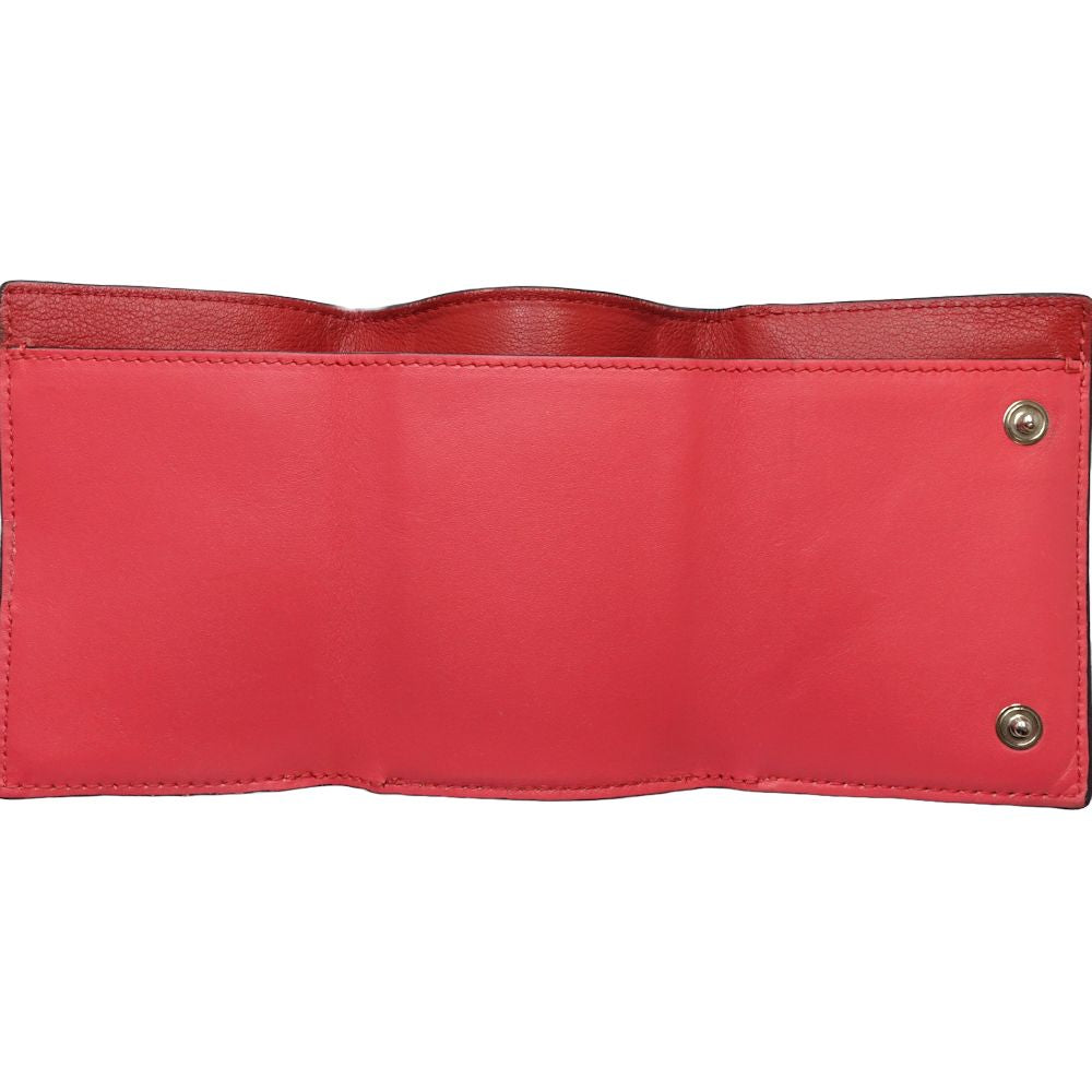 Loewe Leather Trifold Wallet Red Pink