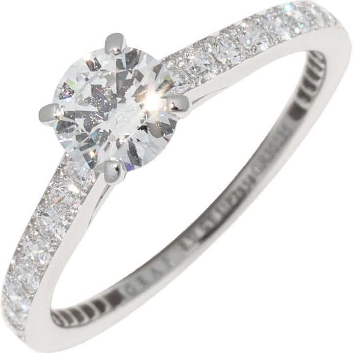 Pt950 Diamond Ring 0.51ct Solitaire