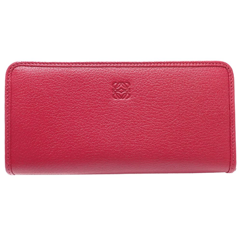 Loewe Leather Long Wallet Amazona Red