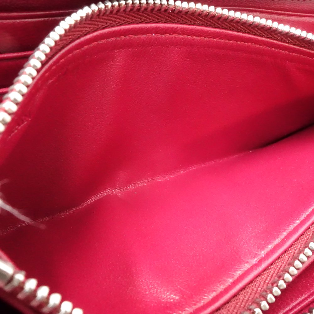 Loewe Leather Long Wallet Amazona Red