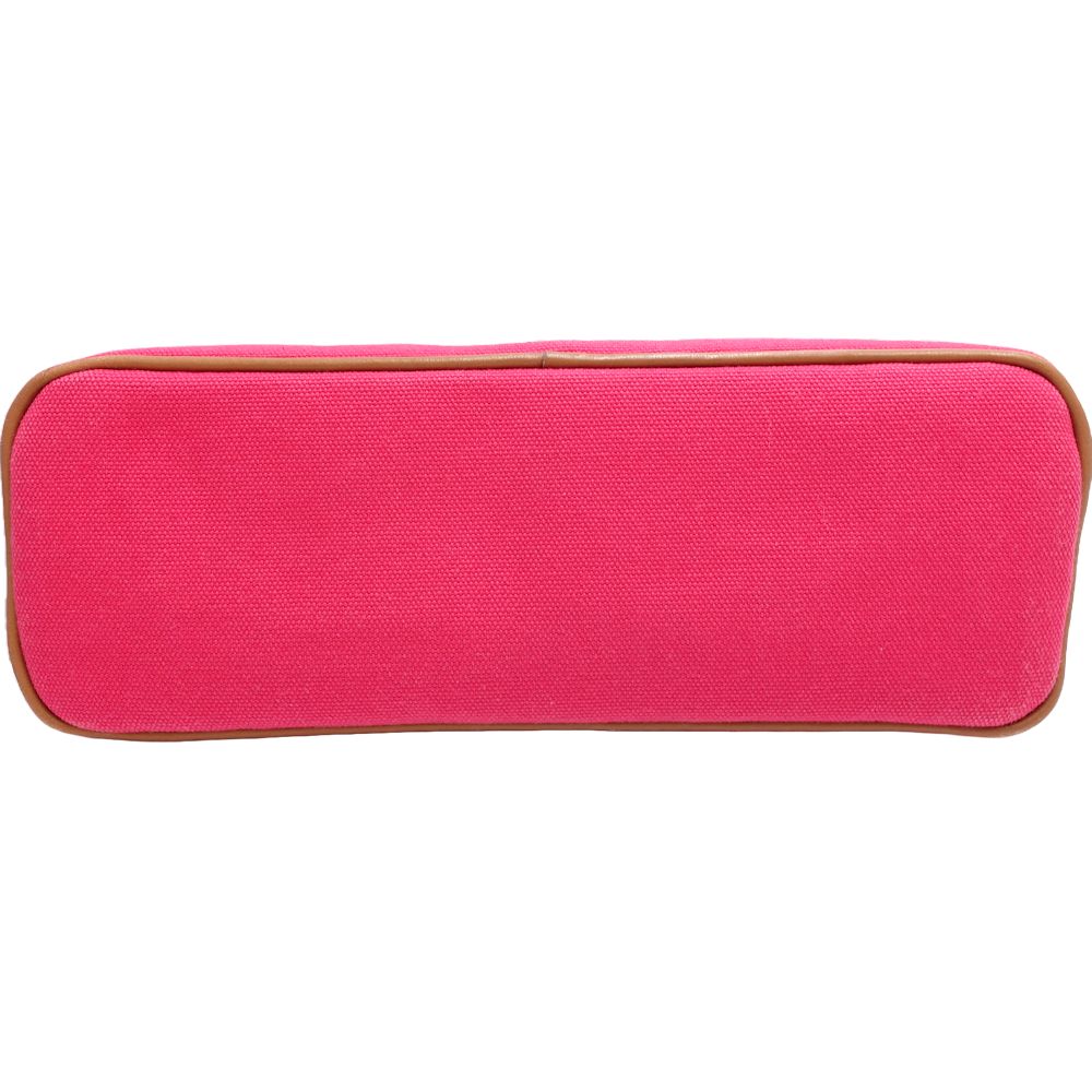 Hermes Canvas Bolide Pouch 25 Pink