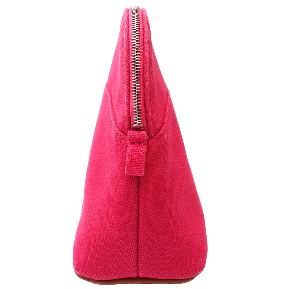 Hermes Canvas Bolide Pouch 25 Pink