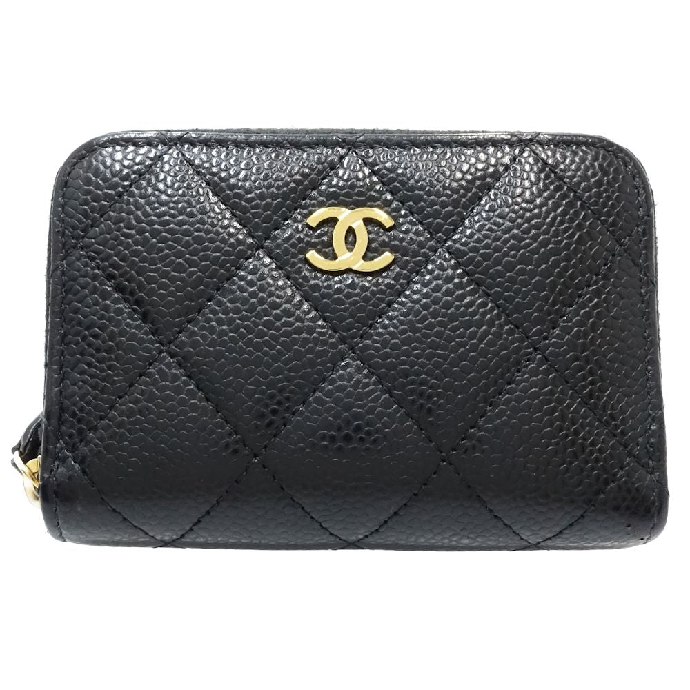 Chanel Caviar Coin Case Matelasse Classic Zip