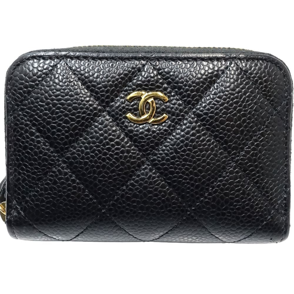 Chanel Caviar Coin Case Matelasse Classic Zip