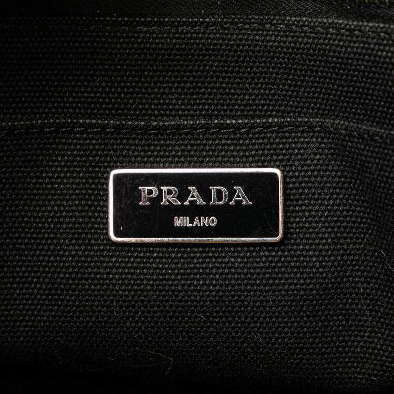 Prada Raffia Triangle Logo Plate 2WAY Handbag 1BG889 in Very Good Condition