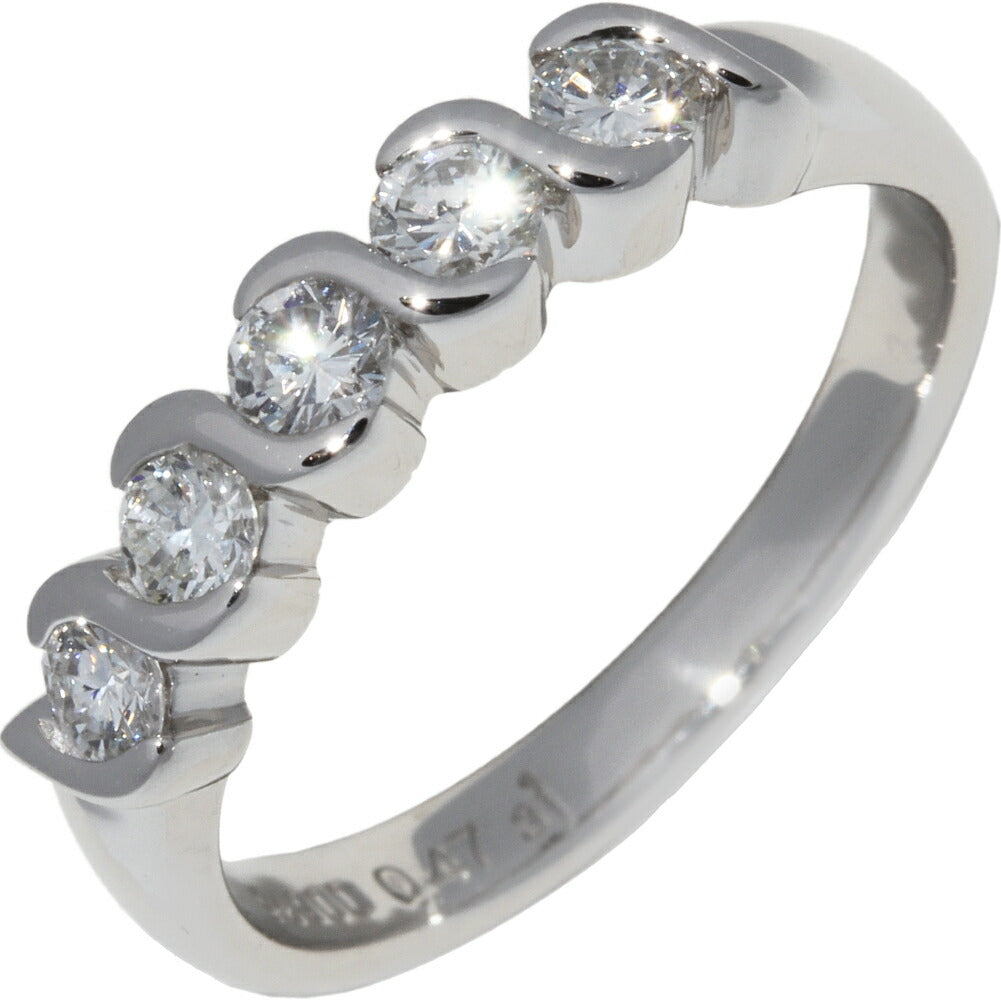 Pt900 Diamond Ring 0.47ct Size 11.5