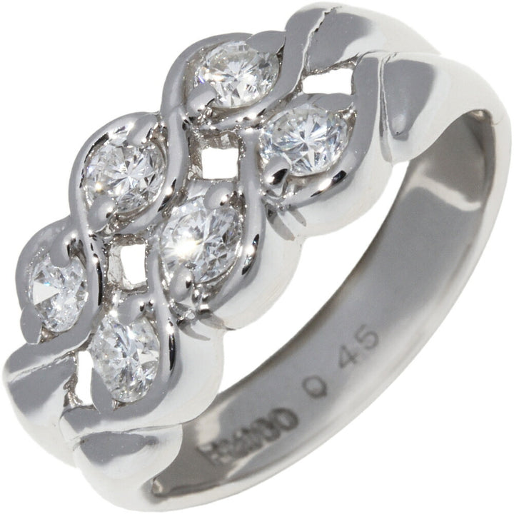 Pt900 Platinum Diamond Ring 0.45ct