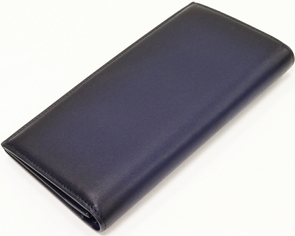 Bally Calf Leather Zip Wallet Black Navy