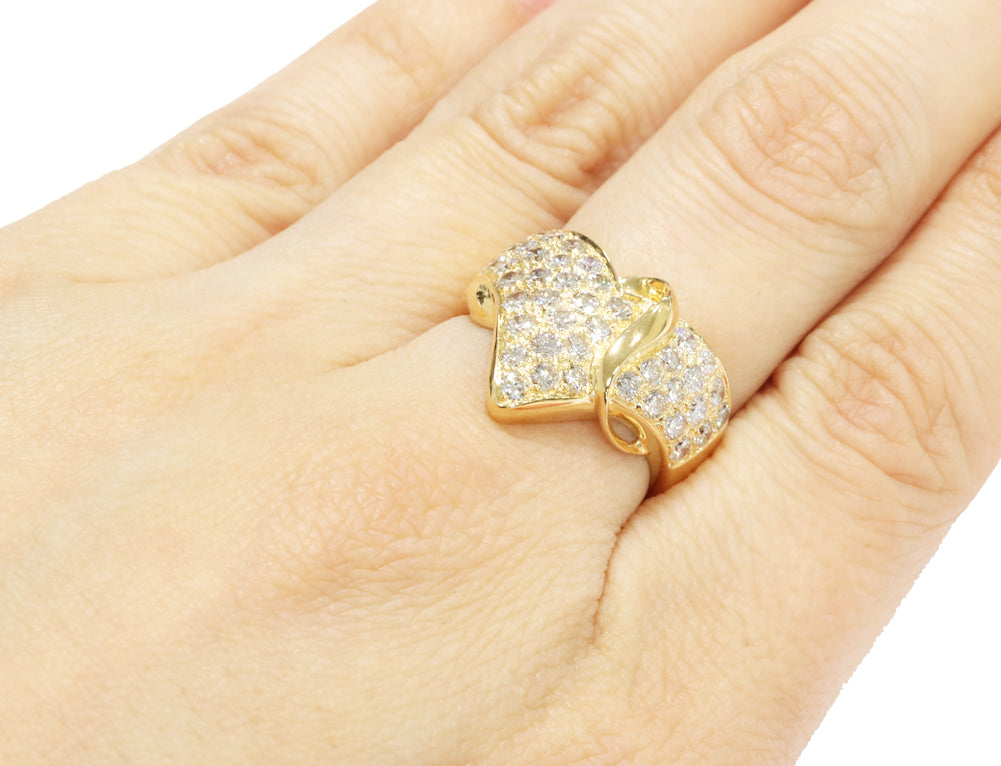 K18YG Yellow Gold Diamond Ring 1.23ct Size 10.5