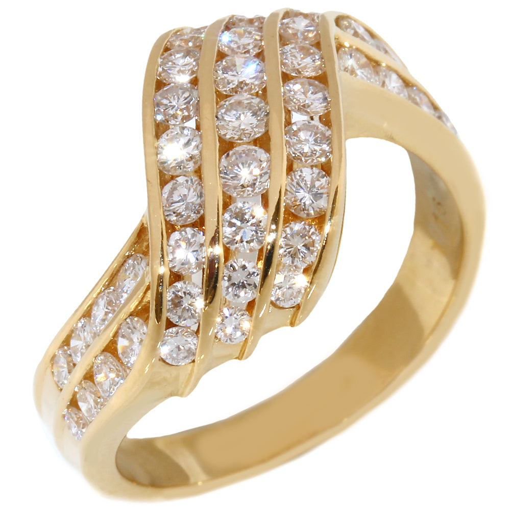 K18YG Yellow Gold Diamond Ring 1.16ct Size 13 in Great Condition