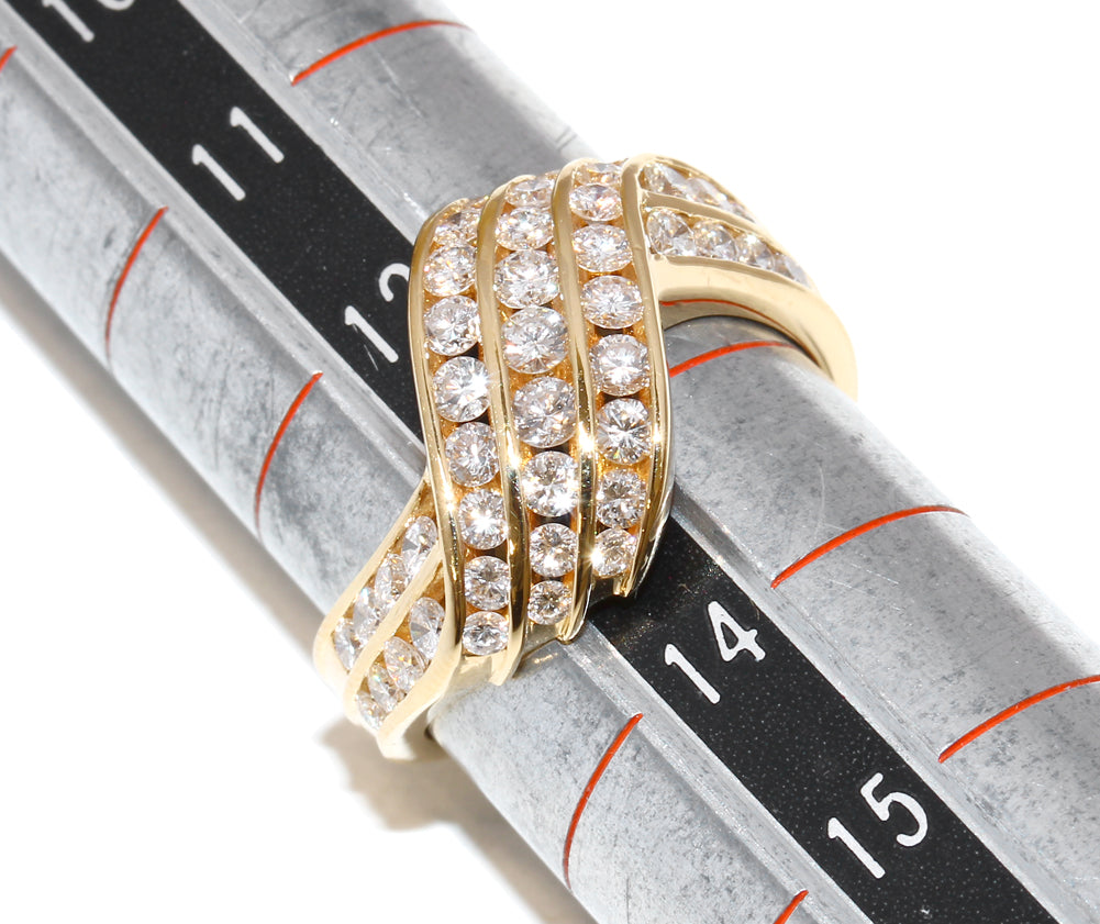 K18YG Yellow Gold Diamond Ring 1.16ct Size 13 in Great Condition