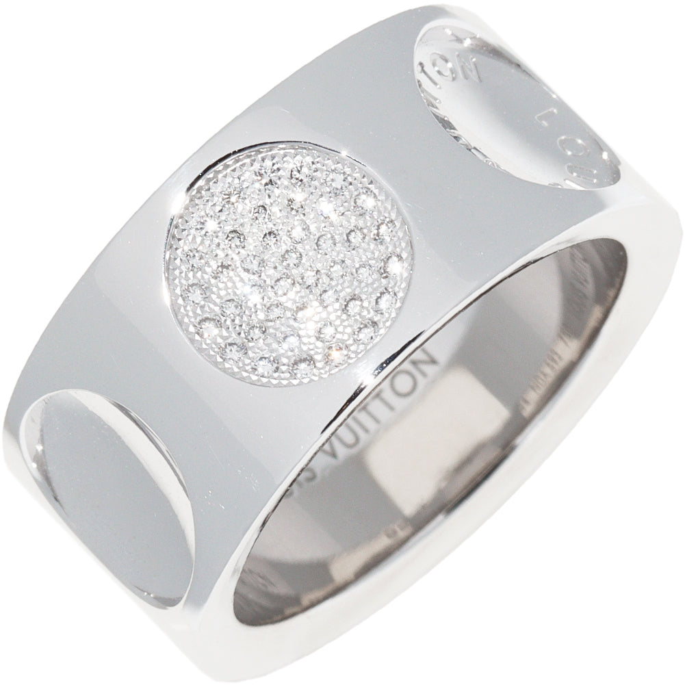 Louis Vuitton K18WG White Gold Diamond Grand Berge Empreinte Ring Q9138H in Great Condition