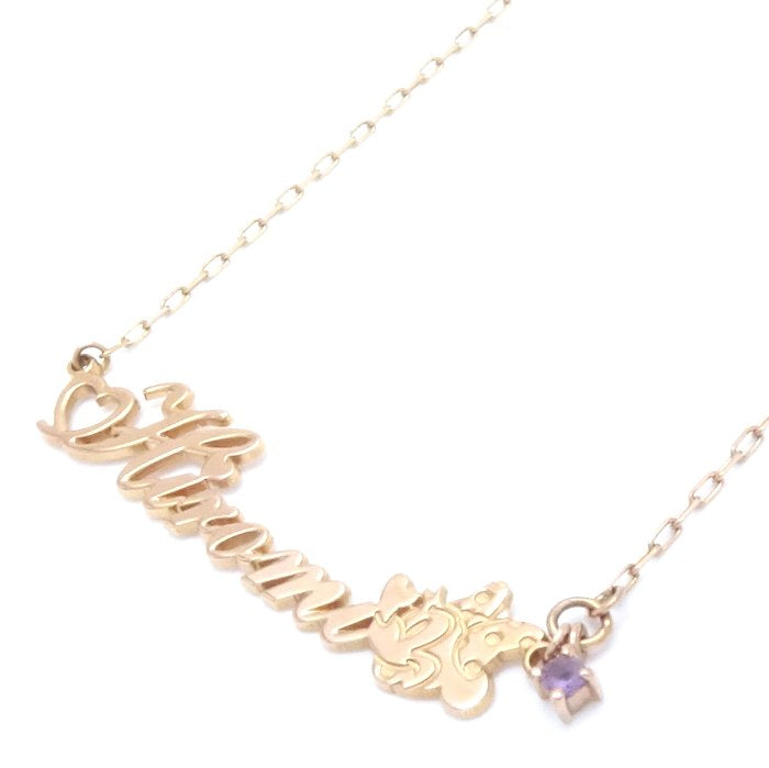 4℃ Disney Minnie Mouse Amethyst K18YG Necklace