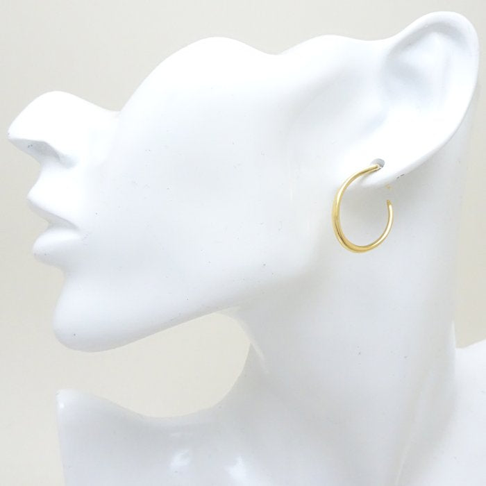 VENDOME Aoyama K18YG Hoop Earrings