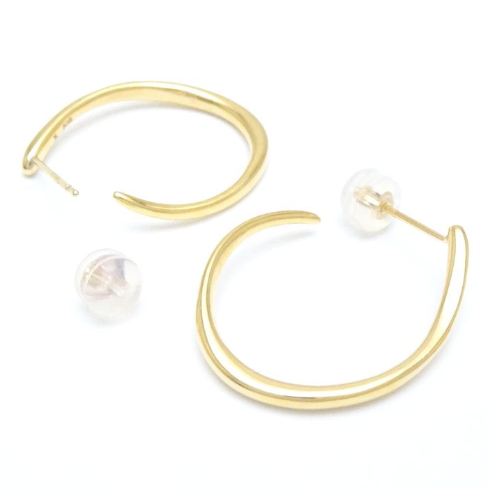 VENDOME Aoyama K18YG Hoop Earrings