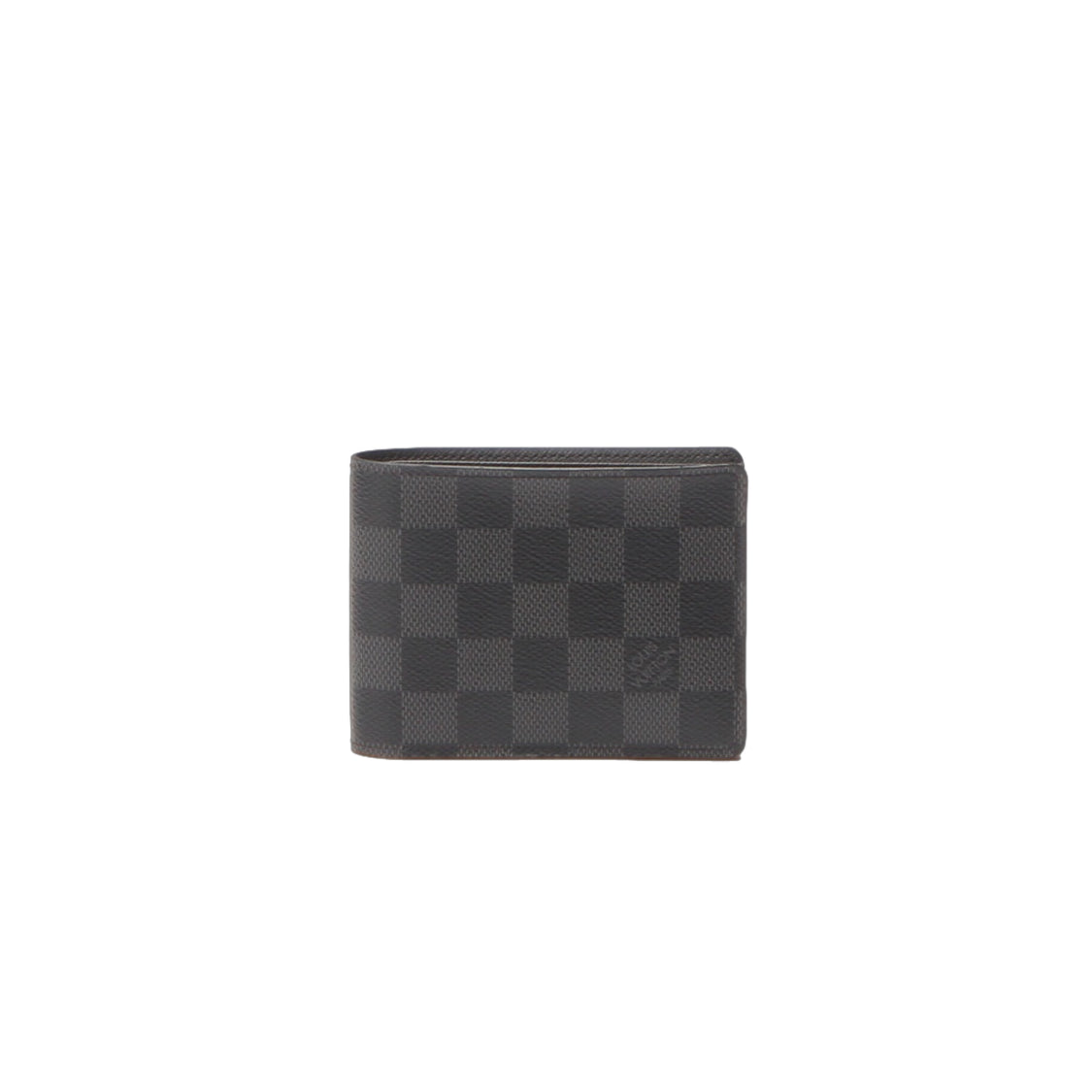 Louis Vuitton Damier Graphite Portefeuille Slender Canvas Short Wallet N63261 in Fair condition