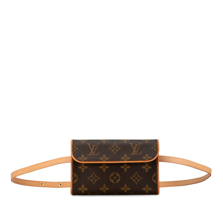 Louis Vuitton Monogram Pochette Florentine Shoulder Bag M51855 Brown PVC Leather