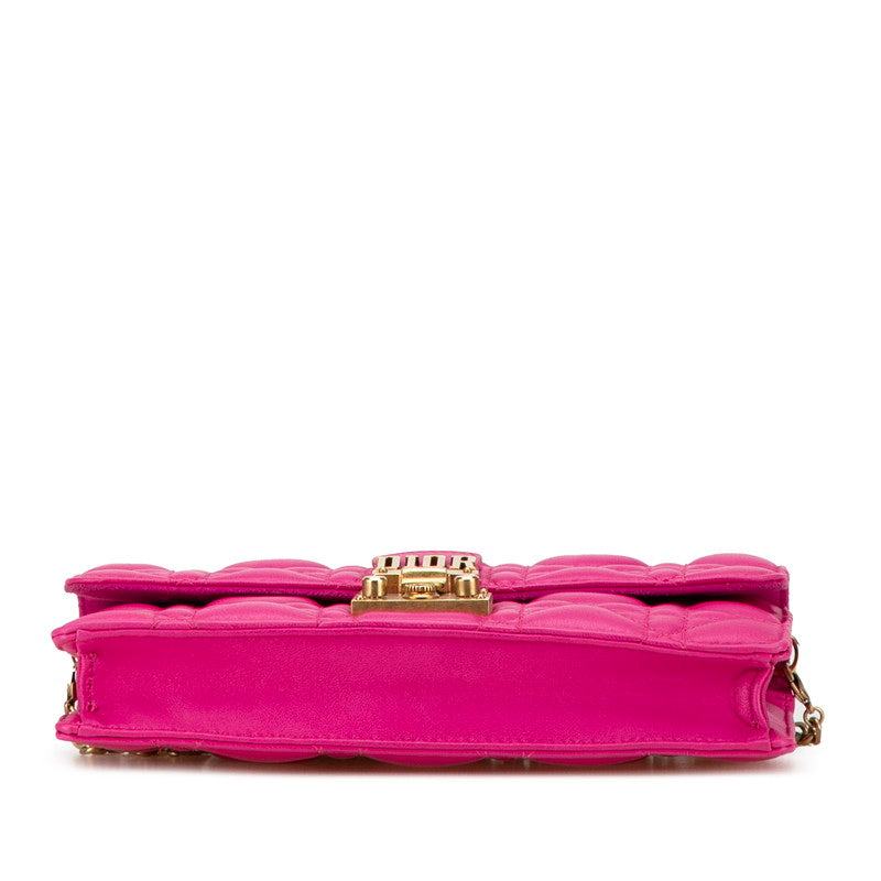 Dior Leather Chain Shoulder Wallet Bag