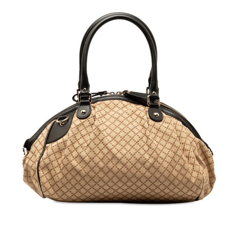 Gucci Sukey 2WAY Leather Canvas Handbag