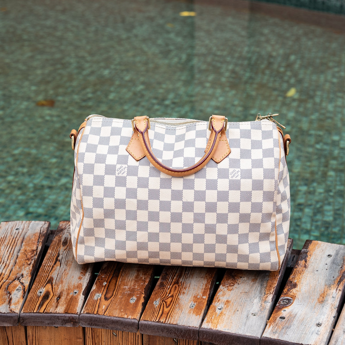 Damier Azur Speedy Bandouliere 30