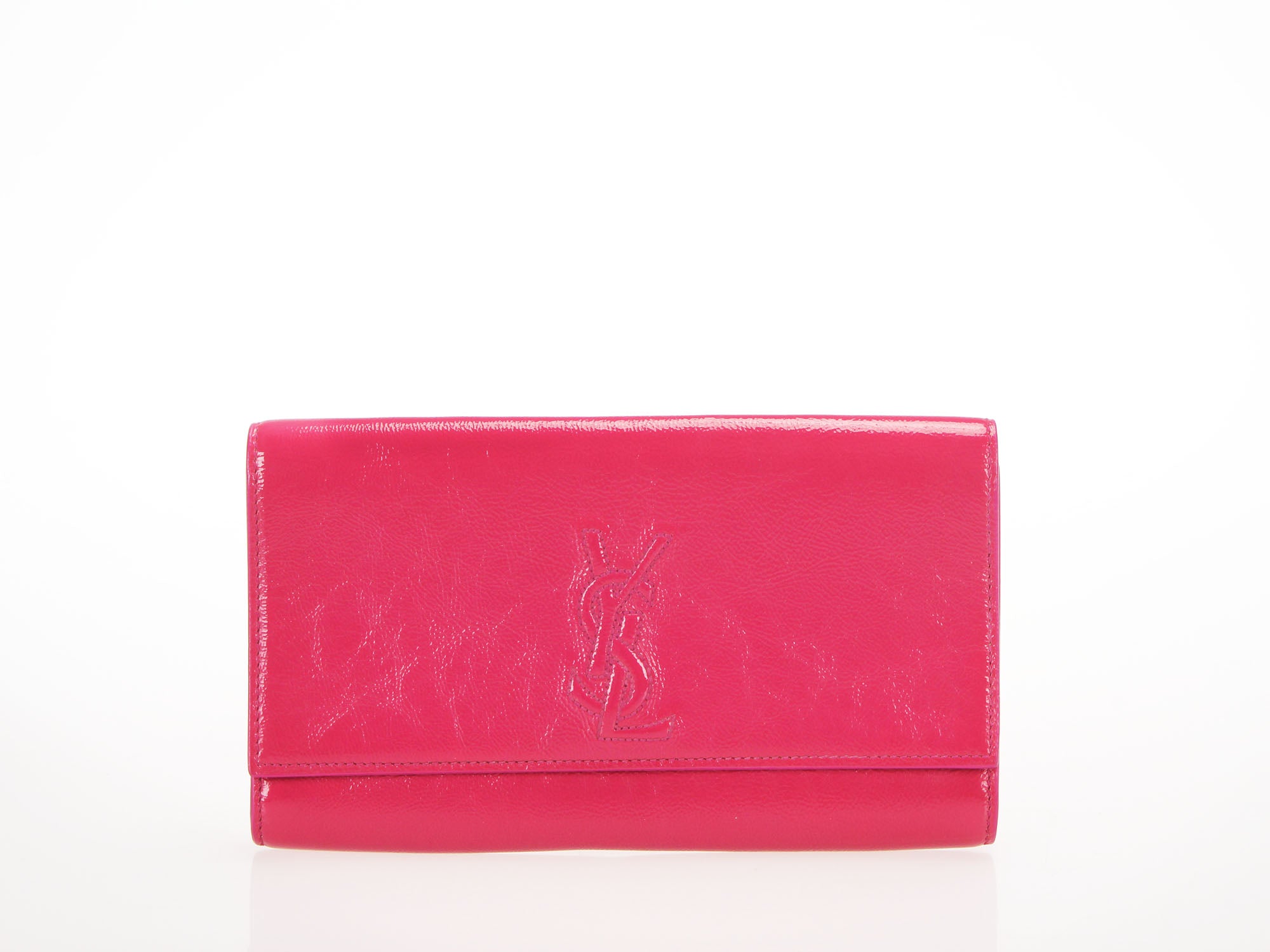 Yves Saint Laurent Belle du Jour Patent Leather Clutch Bag Leather Clutch Bag 179248 in Very Good Condition