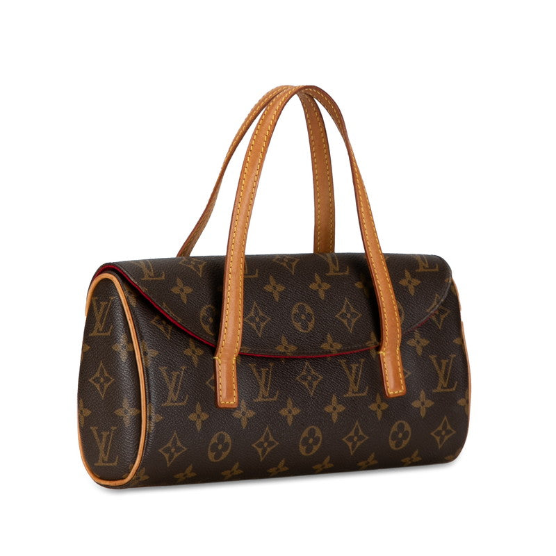 Louis Vuitton Monogram Sonatine Handbag M51902 Brown PVC Leather in Very Good Condition