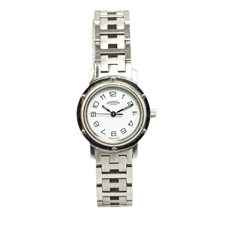 Hermes Clipper Quartz Watch Stainless Steel CL4.210