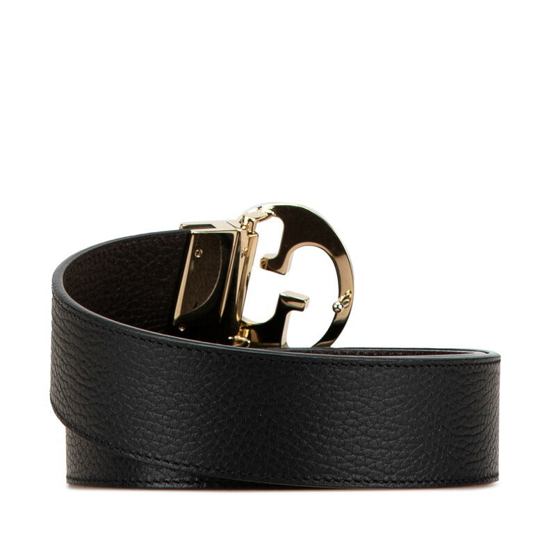 Gucci Interlocking G Leather Belt Black