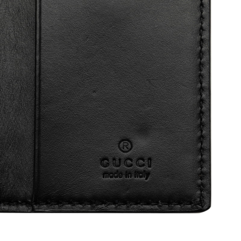 Gucci Leather Interlocking G Key Case Black