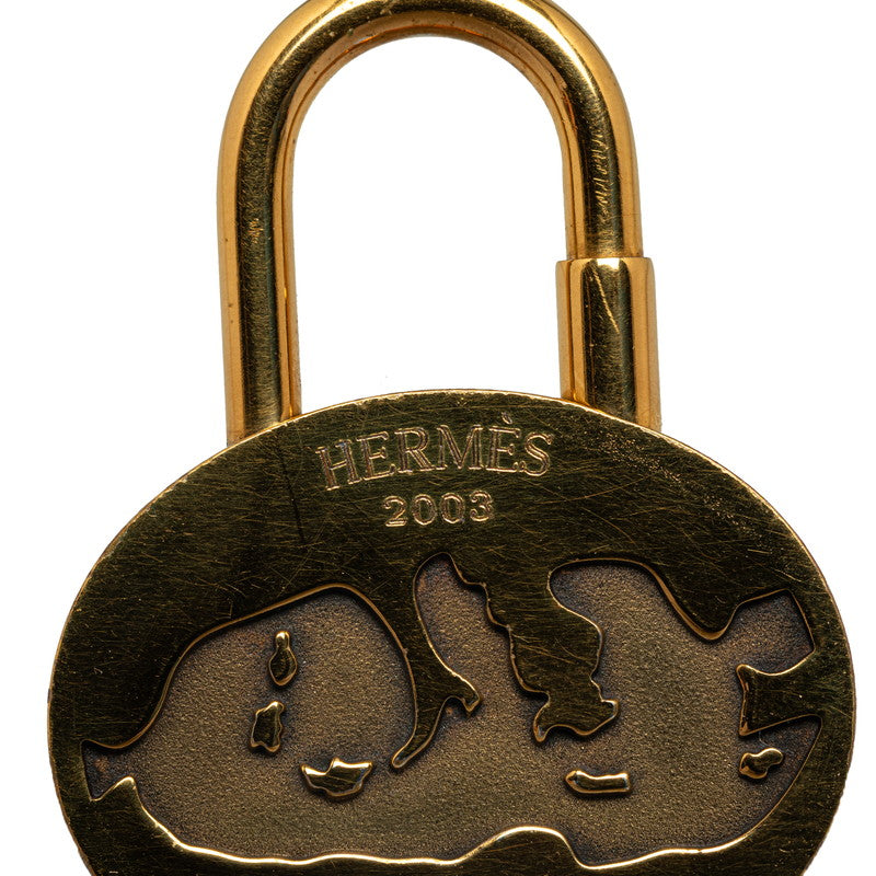 Hermes Mediterranean Cadena Padlock Gold Plated Pendant