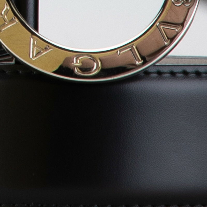 Bvlgari Grain Leather Belt Black