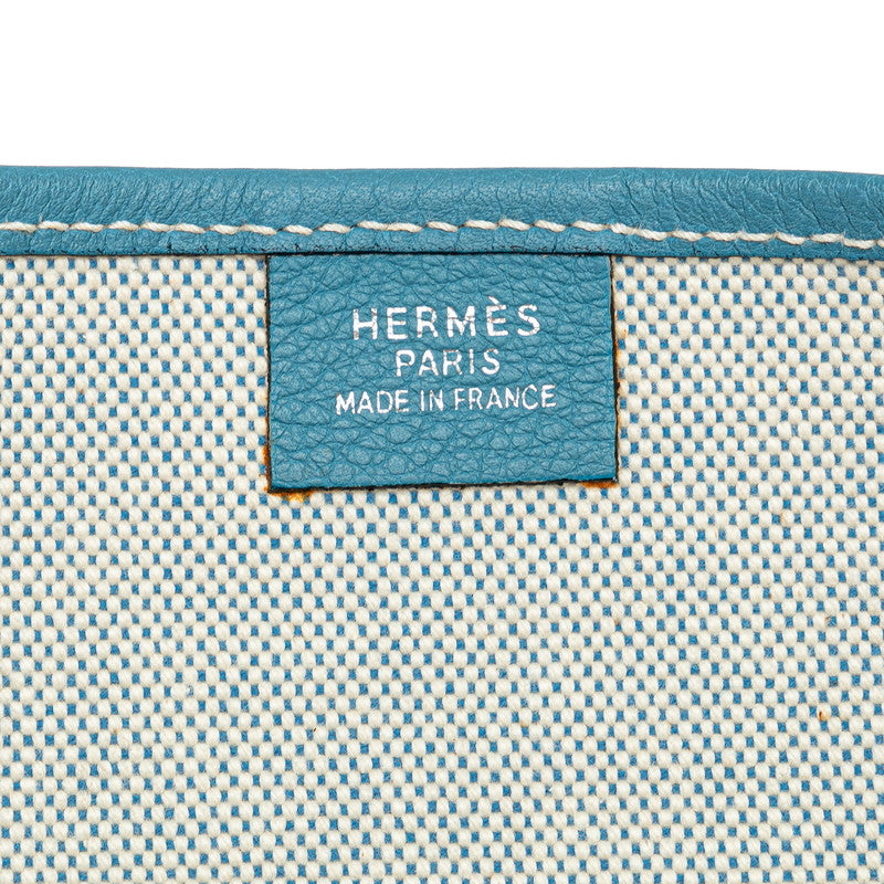 Hermes Jardiniere PM Tote Bag Blue Jean