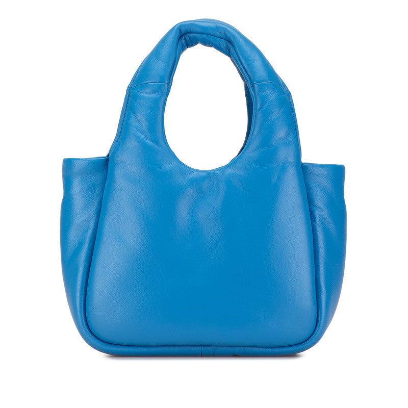 Prada Nappa Leather Soft Padded Mini Handbag 2WAY Light Blue