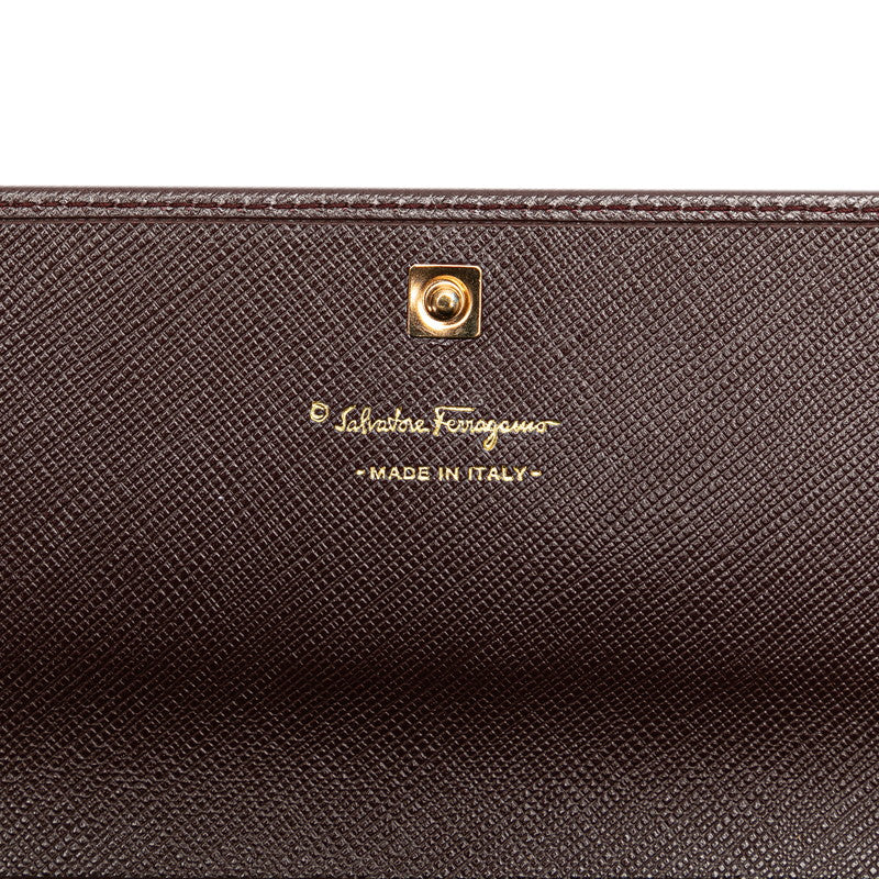 Salvatore Ferragamo Vara Leather Long Wallet in Great Condition