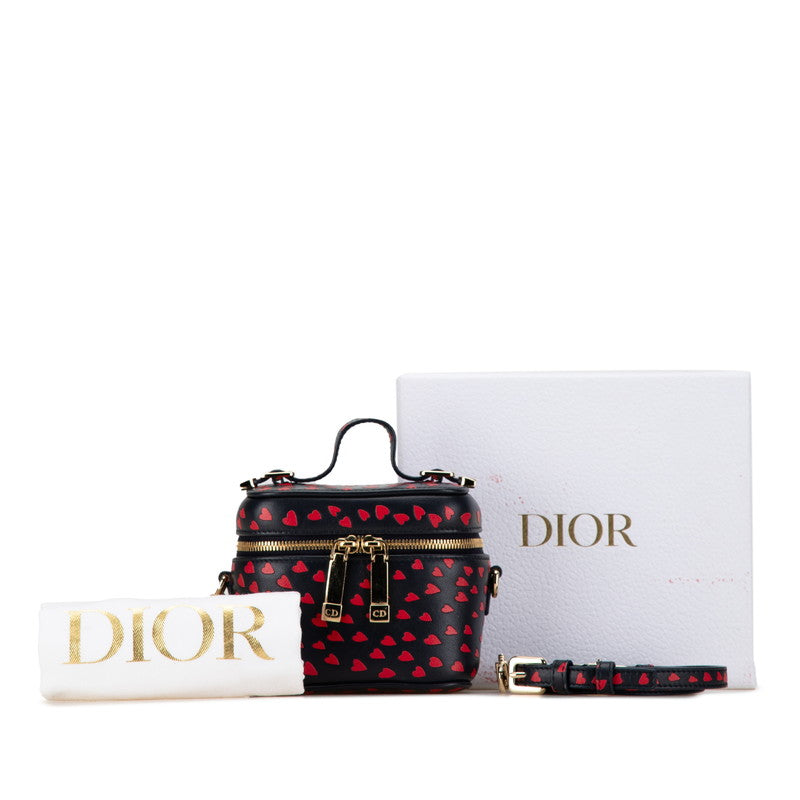 Dior Lady Dior Heart Motif Micro Vanity Bag Crossbody