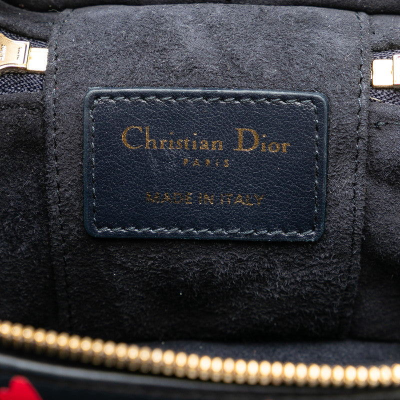 Dior Lady Dior Heart Motif Micro Vanity Bag Crossbody