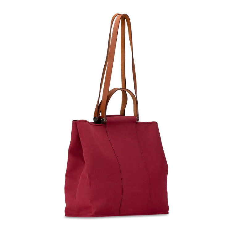 Hermes Cabas GM 2WAY Tote Bag Red