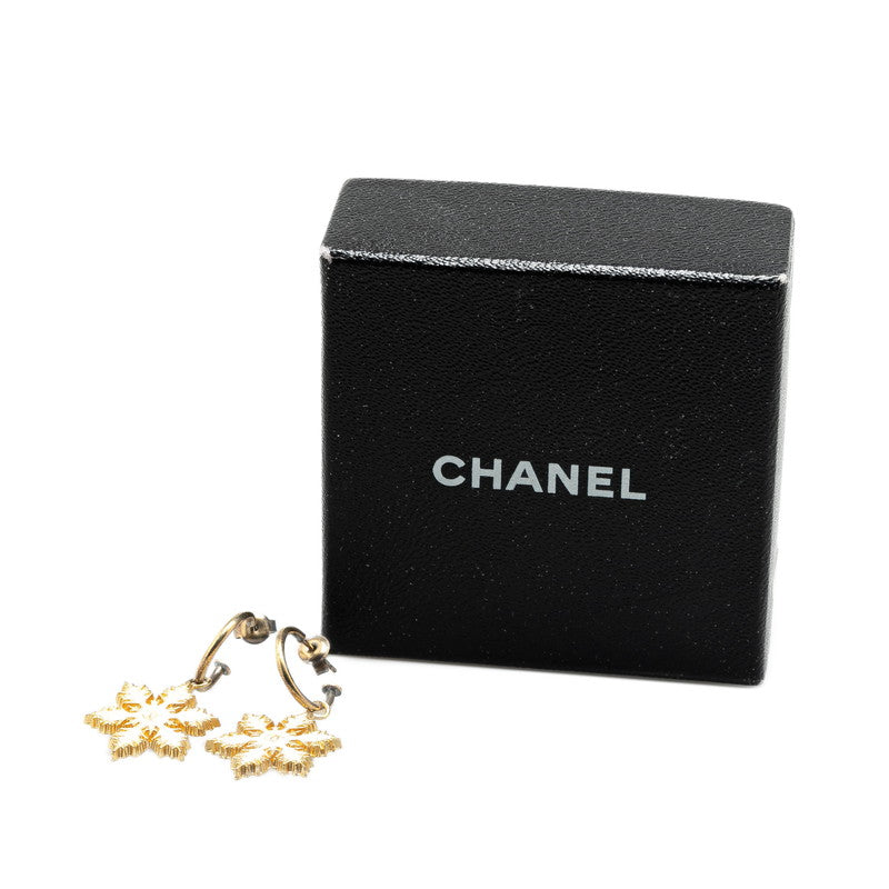 Chanel Snowflake Motif Earrings Gold