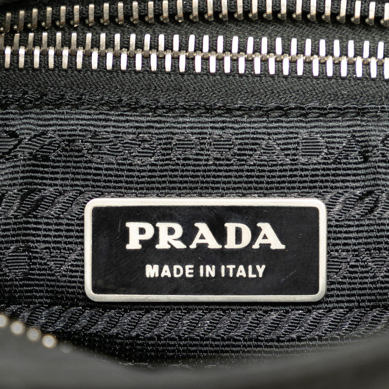 Prada Quilted Nylon Triangle Logo Shoulder Bag in Very Good Condition