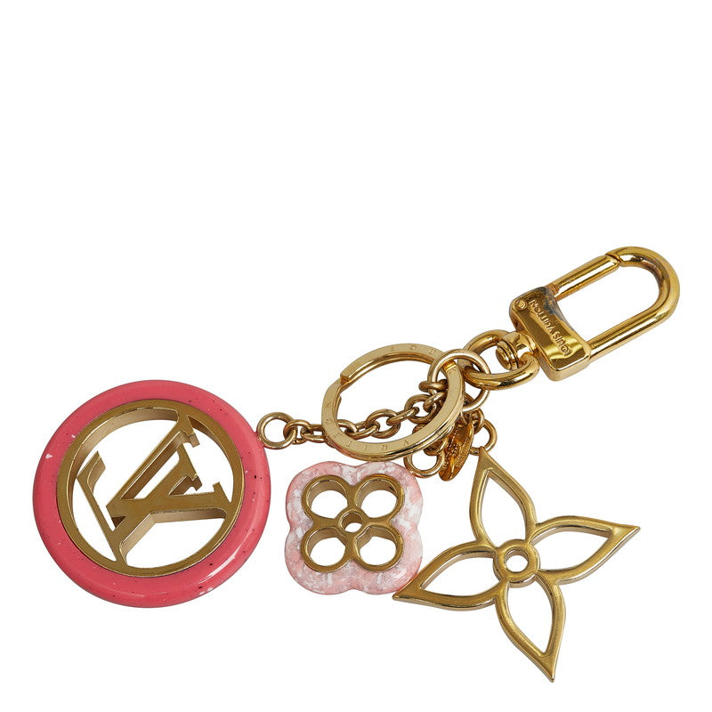 Louis Vuitton Key Holder Charm M64525 Gold Pink in Very Good Condition