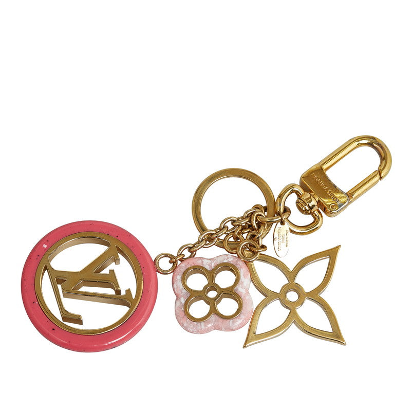 Louis Vuitton Key Holder Charm M64525 Gold Pink in Very Good Condition